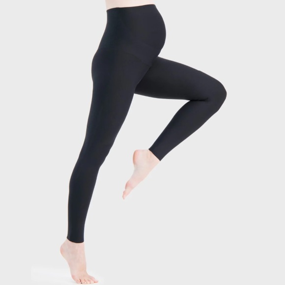 Glowe Womens Maternity Leggings Black Small - Picture 1 of 4